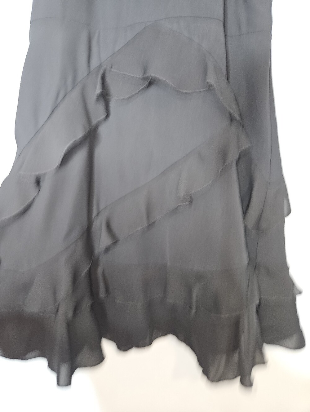 Parker NEW Phoenix Combo Ruffle Dress Black Size 0 - Picture 4 of 11
